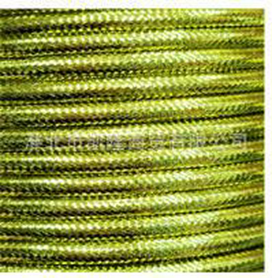 3mm Round Gold/Silver Hand-Woven Crochet Cord with Core and Silver Thread for Decoration