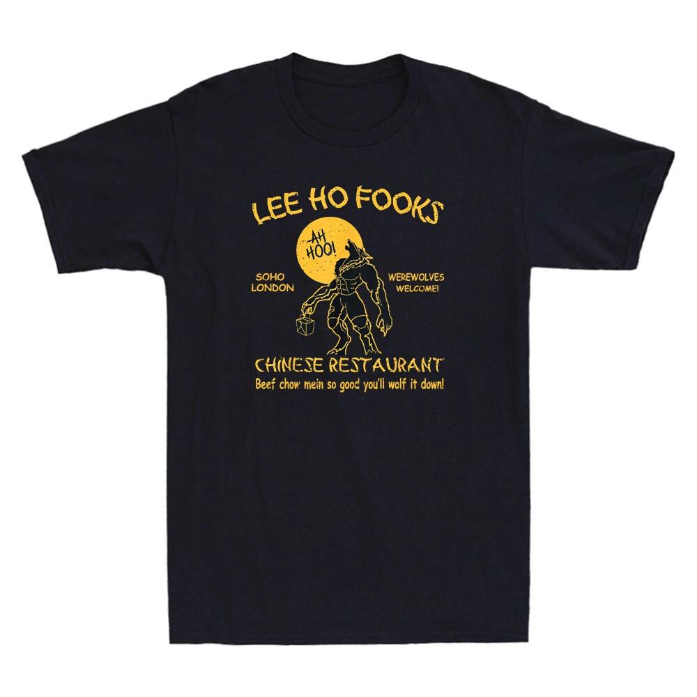 Men s and Women s T-shirts Lee Ho Fooks Chinese Restaurant Horror Wolf Vintage Short Sleeve S