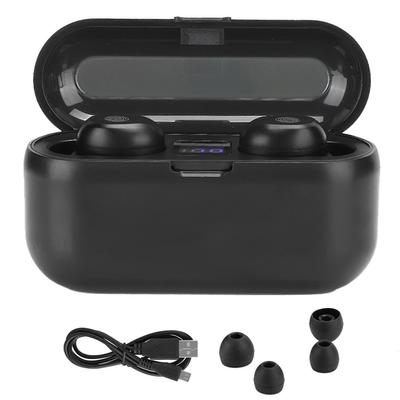F9 Schwarz ABS Home Office Kabelloser Kopfhörer Berührungssteuerung Digitales Display In-Ear Stereo-Ohrhörer