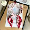 70 Square Scarves Spring and Summer High-value Creative Silk Scarves Women's Small Fresh and Simple Flower Printing Simulation Silk Square Scarves