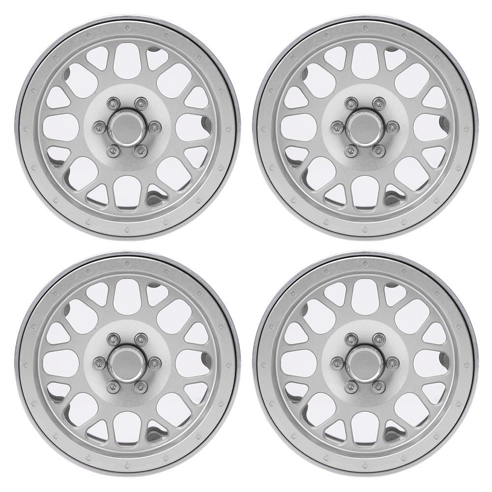 4pcs 2.2 Inch Aluminum Alloy Wheel Hub Accessory RC Parts Fit for 1 10 RC CarSilver