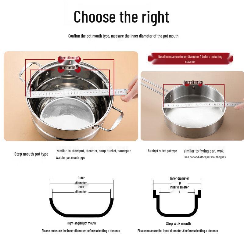 ZISIZ Small 304 Stainless Steel Steamer Basket