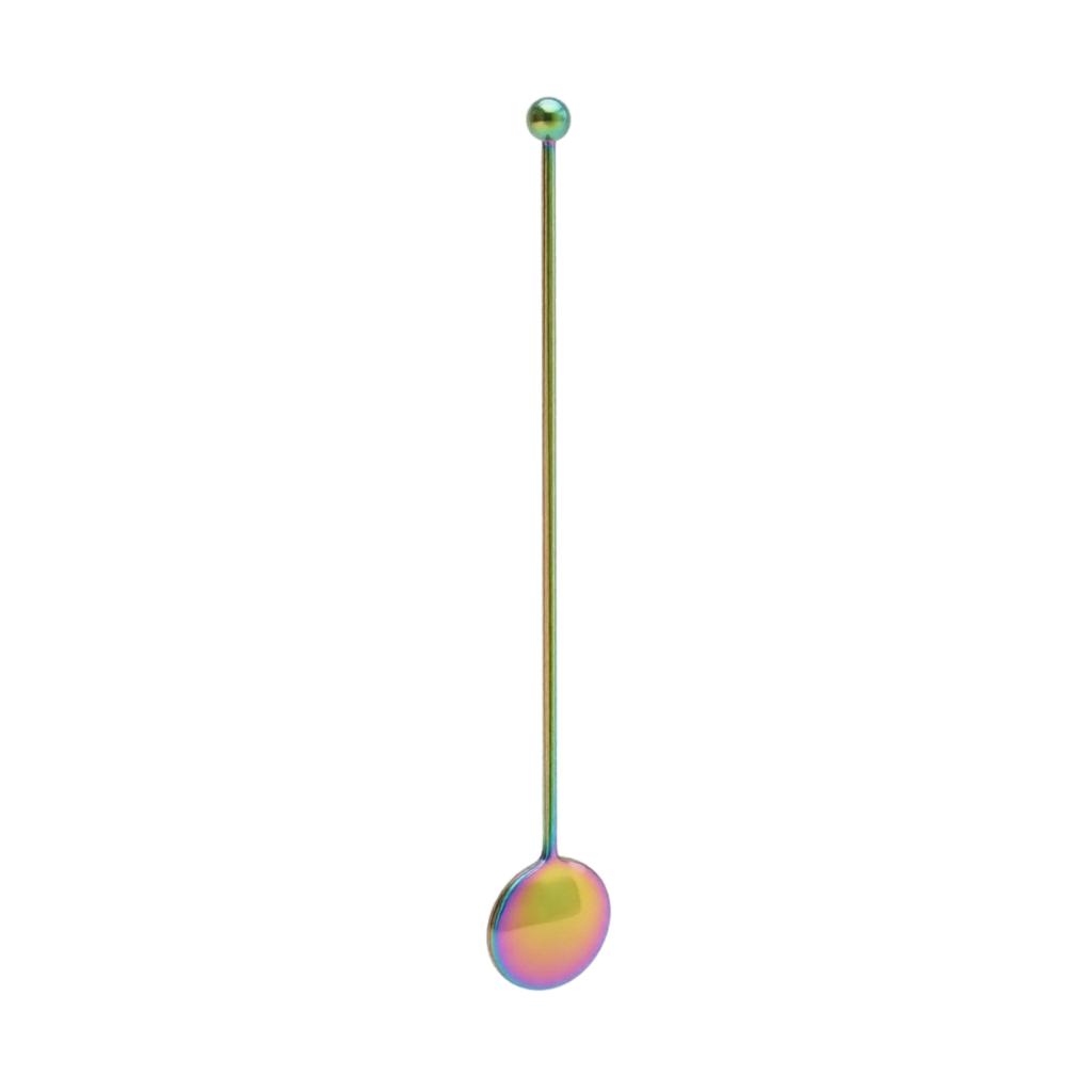 Small 304 Stainless Steel Cocktail Stirrer with Round Paddle for Mixing Drinks