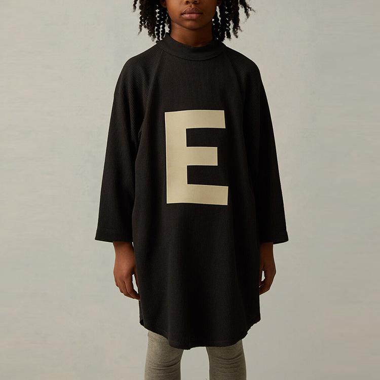 Fear of God Essentials Ss22 Large Logo Printed Crew Neck Long Sleeve T-Shirt Kids Tops FOG-SS22-996