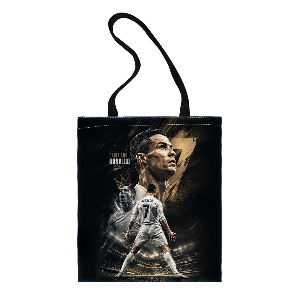 Torba na zakupy z wzorem gwiazdy piłki nożnej, Torby na zakupy Ronaldo Torba do przechowywania Torba na ramię do szkoły Torba na książki Torba na ramię do szkoły
