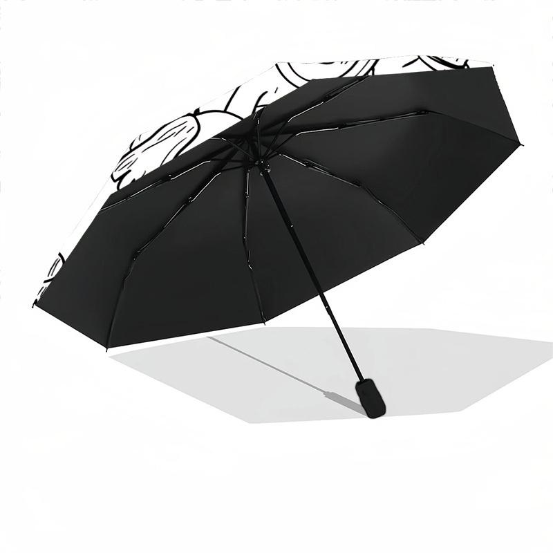 1pc Doodle Dogs Open/Close Folding Umbrella, All- Portable Umbrella for & Men, Stylish Accessory (Holiday Gift) 8-Rib yy251213200