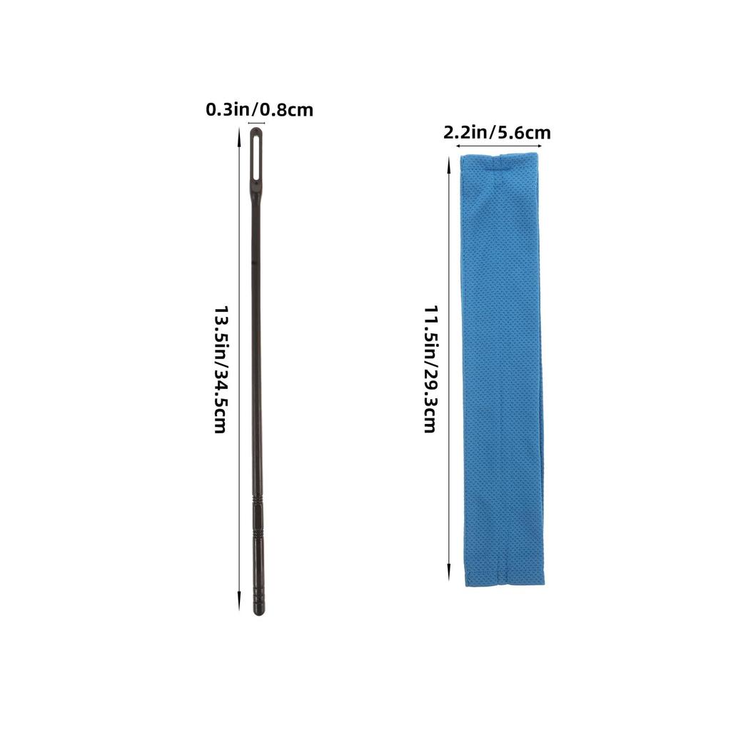 KAJNBN Recorder Cleaning Kit with ABS Probe - Ideal for cleaning flutes. Features a durable, high-efficiency fiber material. Blue instrument cleaning