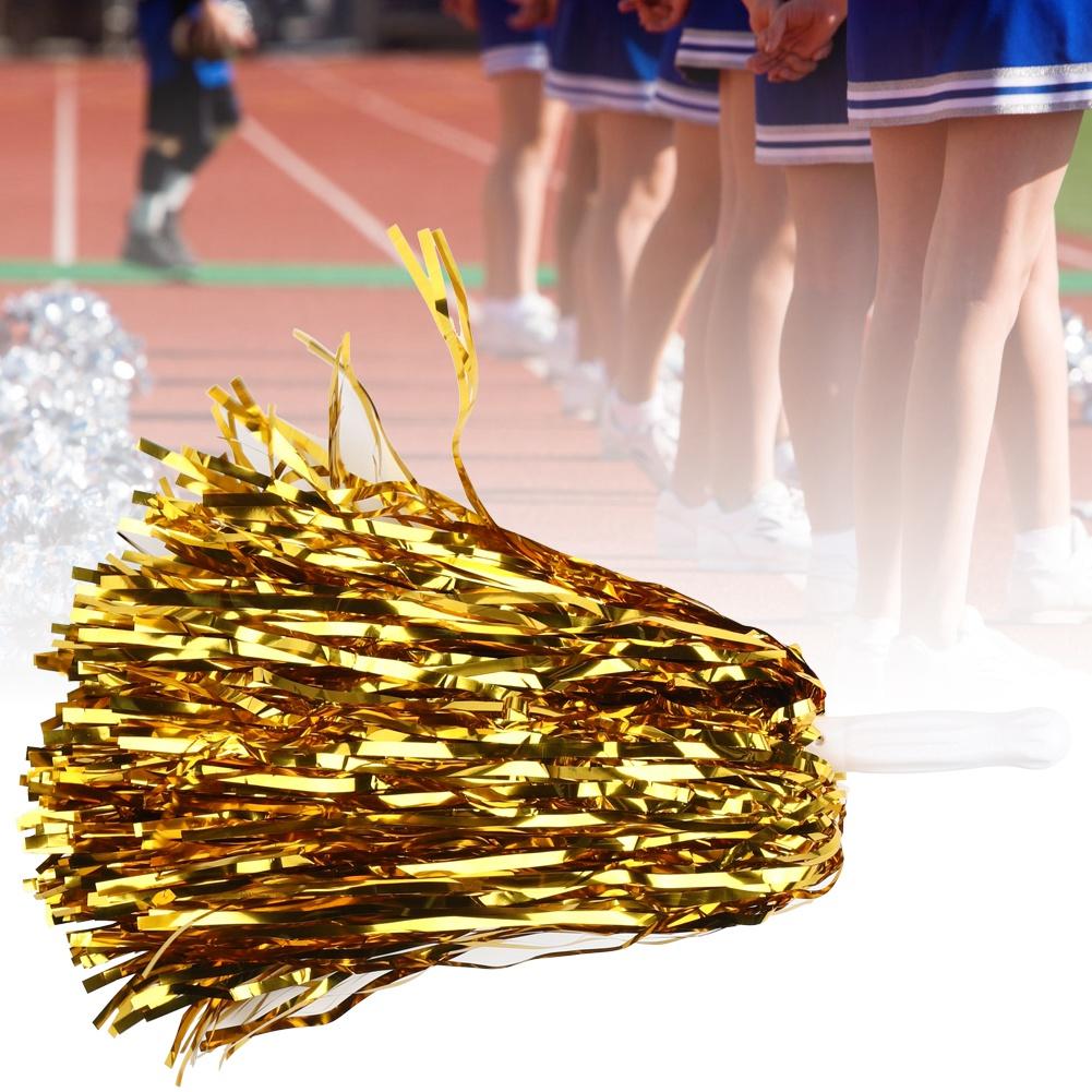 6PCS Cheer Ing Poms Flower Ball for Sport Competition Football Basketball MatchGold