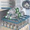 Aluminum Alloy Balcony Dryer with Multiple Clips - Stainless Steel Rack for Underwear and Socks