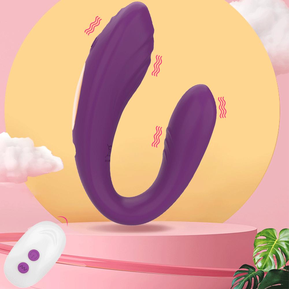 Wireless Remote Control Vibrating G Spot Clitoris Stimulators Double Penetration Dildo Vibrators Sex Toys for Women Couples Adult