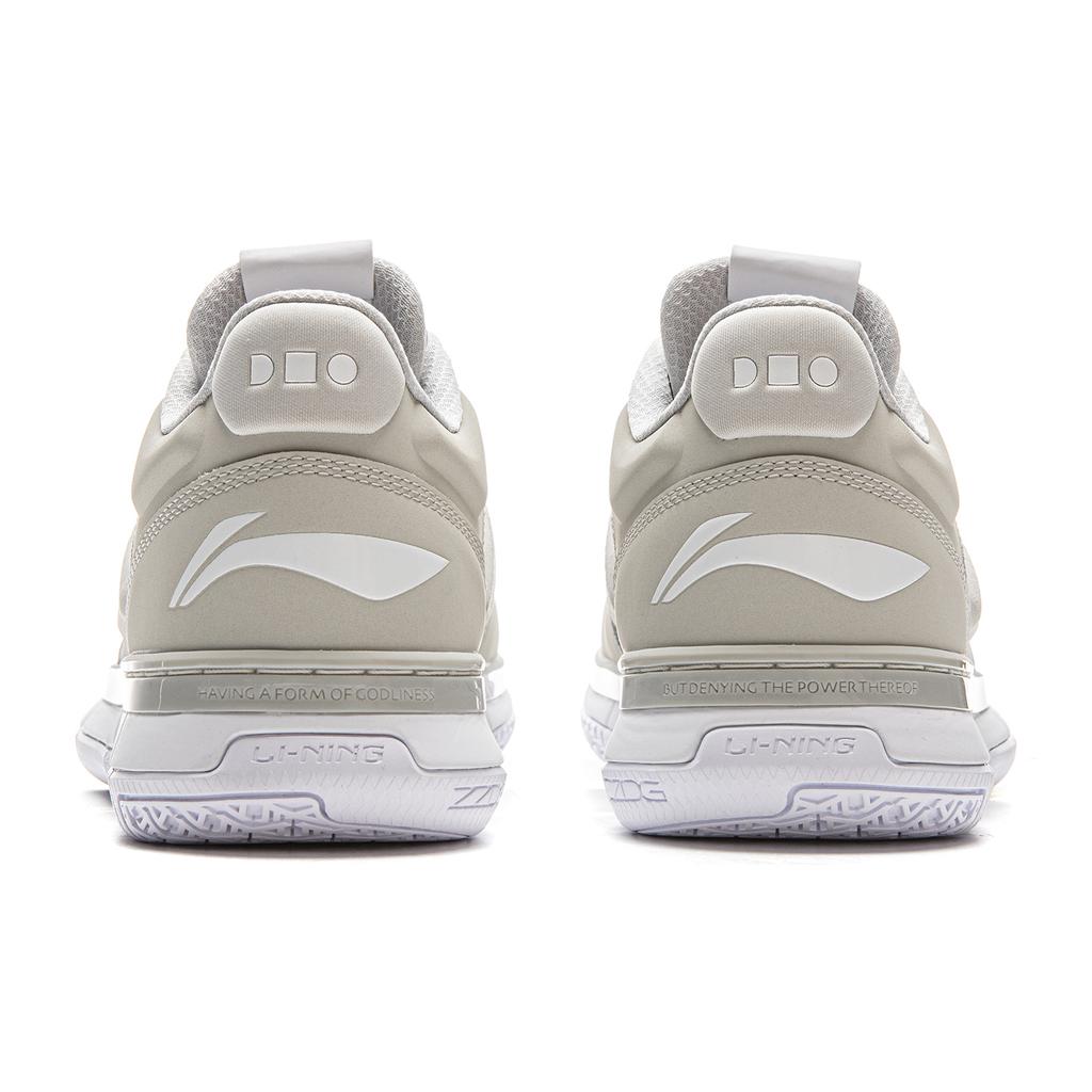 Li Ning Wow1 Low Basketball Shoes Men's Low Top Gray White ABAU099-4