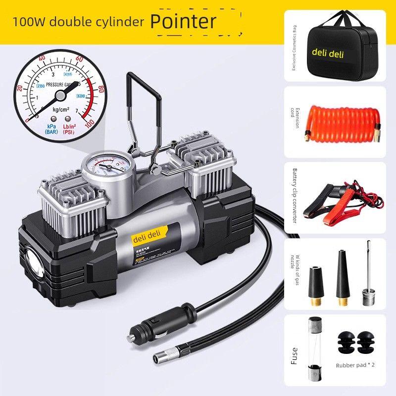 Deli Vehicle Air Pump Car Air Pump Electric Tire Pump Car Tire Dl880280s 80589 60 Dl8058 Mechanical Single Cylinder Vehicle Air Pump