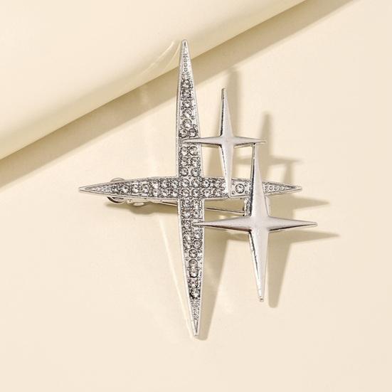 Broche Pin Pin Estrela de Strass Pin Seguro Cardigan Estrelas de Metal Lapela Xale Pin Brilhante