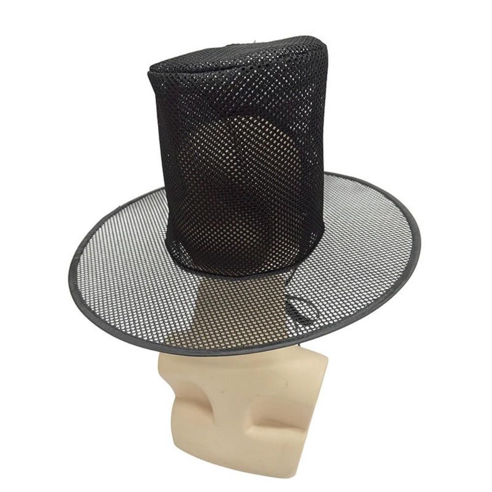 Lightweight Traditional Korean Gat Hat Adjustable Wide Brim Joseon Dynasty Hat Ribbon Square Top Cosplay Hat