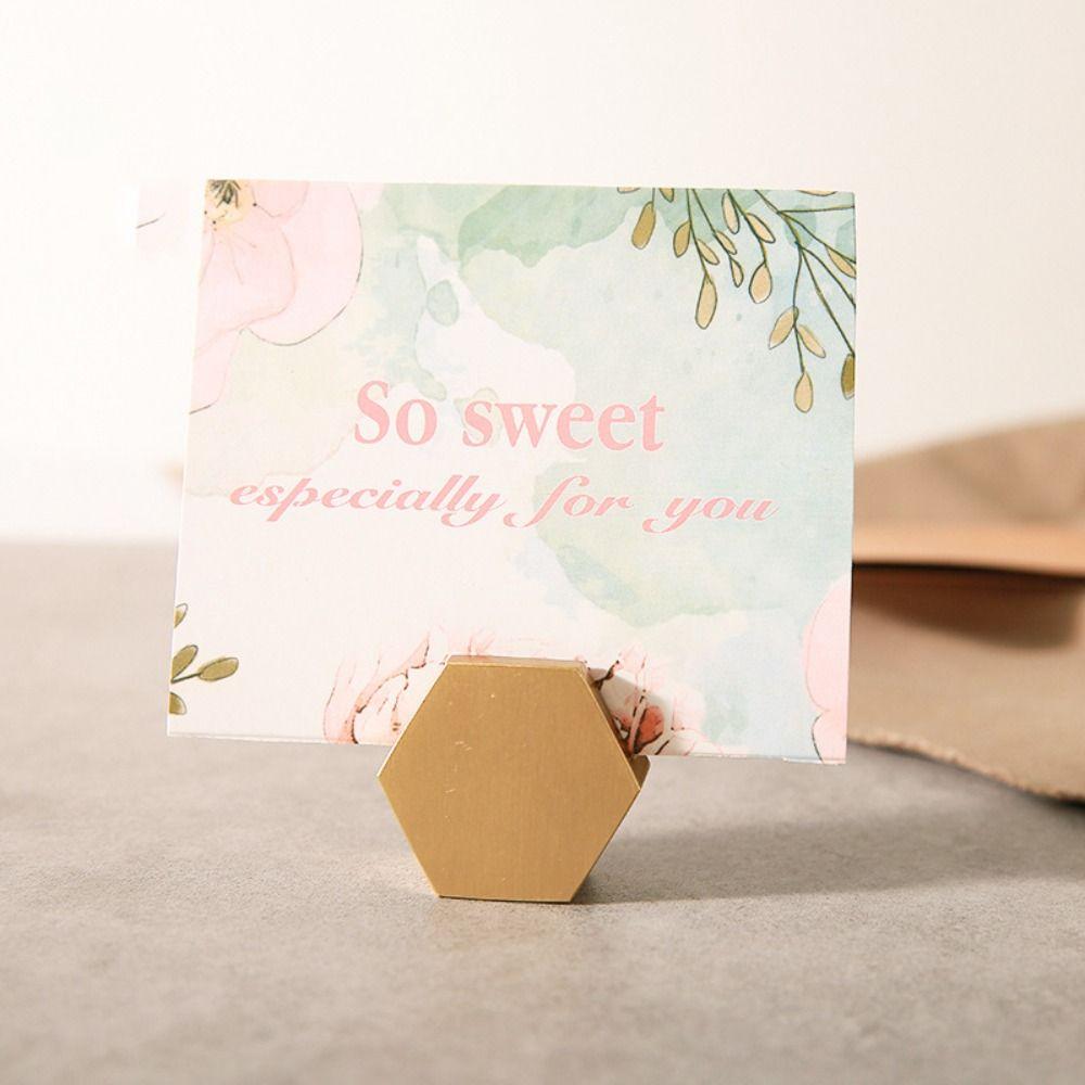 Desktop Decoration Business Card Holder Students Gift Note Picture Clamp  Birthday Wedding Party