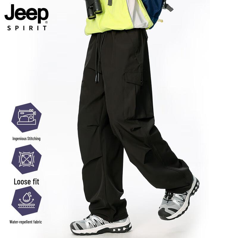 JEEP SPIRIT Pantalon Cargo Décontracté à Jambes Larges pour Homme