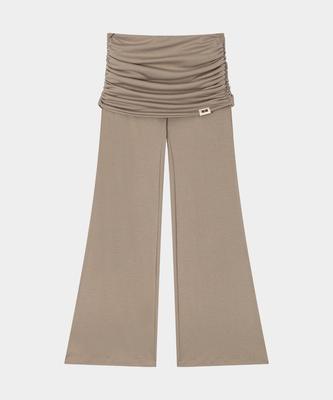 KISYNING Yoga Flow Foldover Pants (Sand Beige)