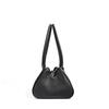 Women's Vintage Waxed Genuine Leather Underarm Bag, Long Cylinder Commuter Shoulder Bag, Baguette Pillow Handbag
