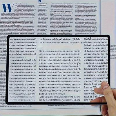 3x Zvětšovací Záložka Přenosná Pomůcka na Čtení pro Lidi se Zrakovým Postižením Průhledná Lupa na Stránky pro Knihy Noviny Mapy Nezbytný Nástroj