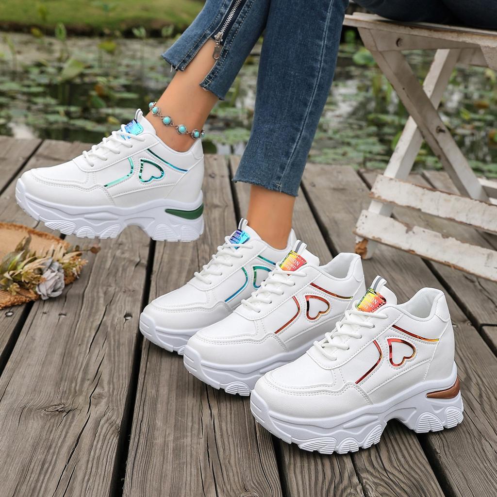 Scarpe da Donna con Plateau e Tacco Alto - Scarpe Sportive Casual Versatili e Comode per Donna