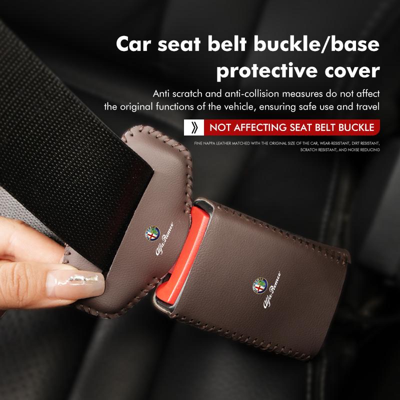 YMSOV1 Car Seatbelt Buckle Cover Protector Cover Anti-scratch Cover For Alfa Romeo Giulietta GT 159 147 156 Mito Brera Giulia Spider F1