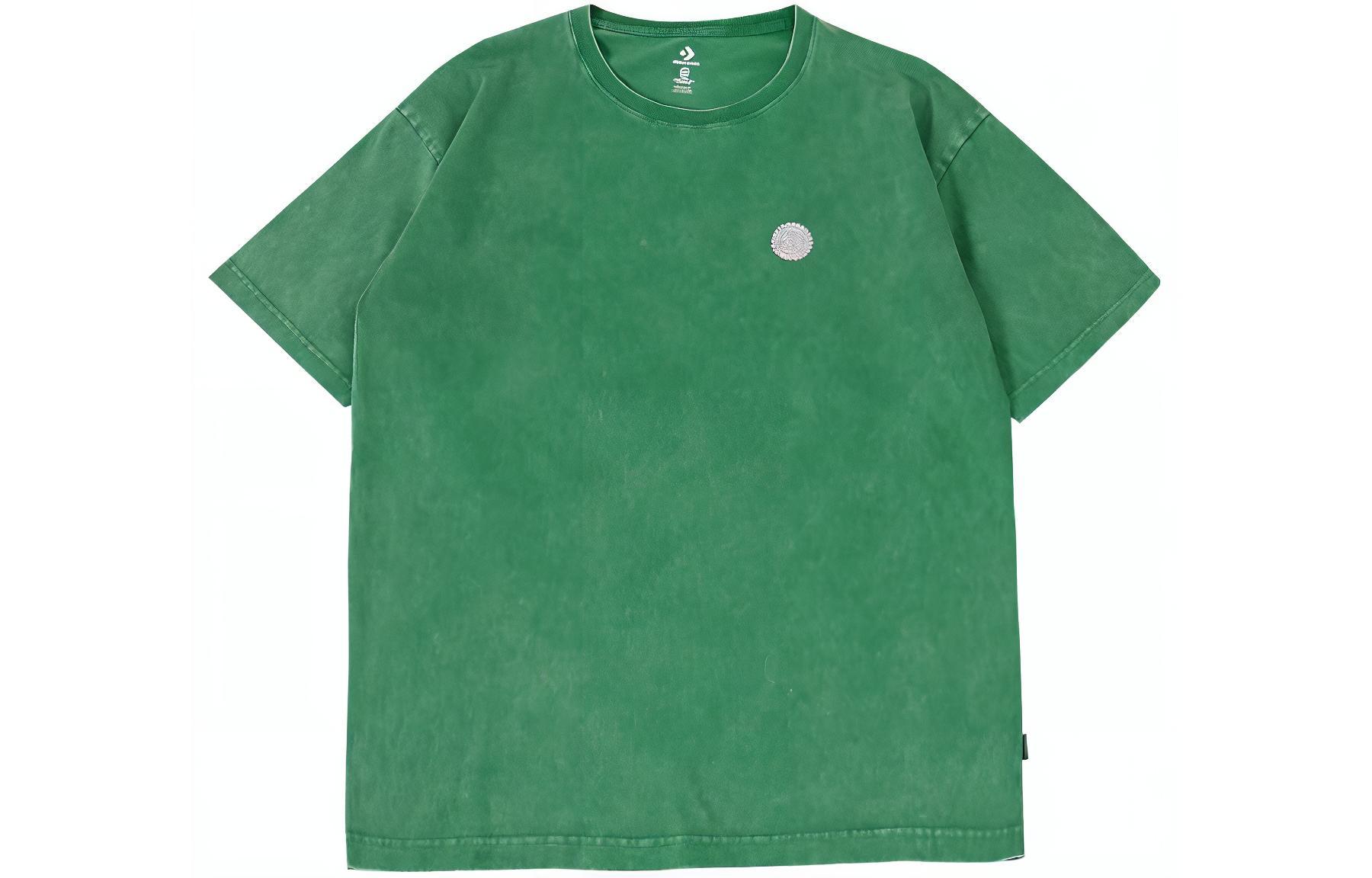 Converse T Shirts Unisex Green Crew Neck Moderate Straight Fit 10027227-A03 M