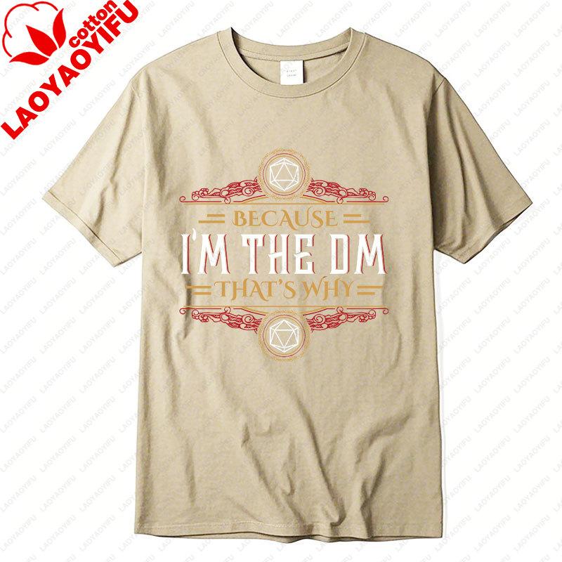 Dungeons and Dragons Lover Cotton TShirt DM Master RPG Tabletop Game D20 Dice Fantasy Warrior Tops Magic Playing Men Women Tees S