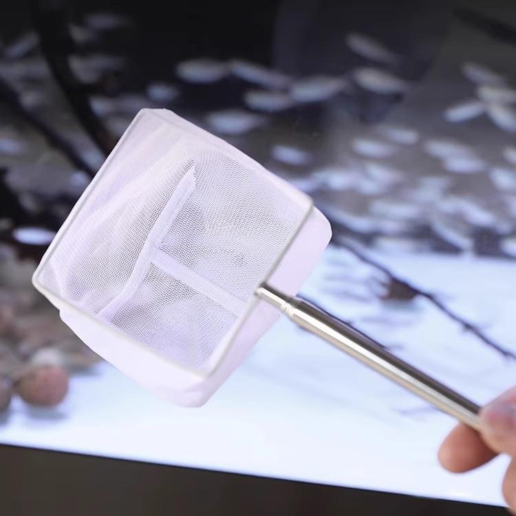 Large Stainless Steel Retractable Fish Tank Scoop Net for Tropical Fish