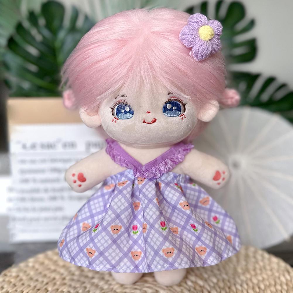 20CM Cotton Doll Rompers Cartoon Plush Doll Replacement Outfit Playing House Accessories Mini Clothes