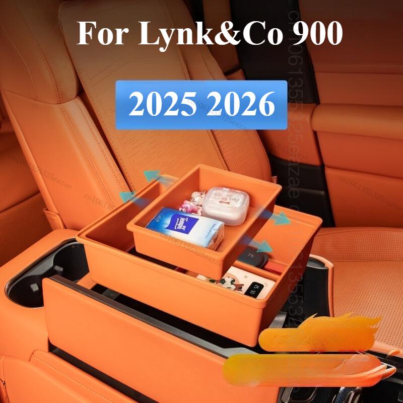 Armrest Box Storage Box For Lynk&Co 900 PHEV 2025 2026 Car Central Armrest Storage Box Content Center Console