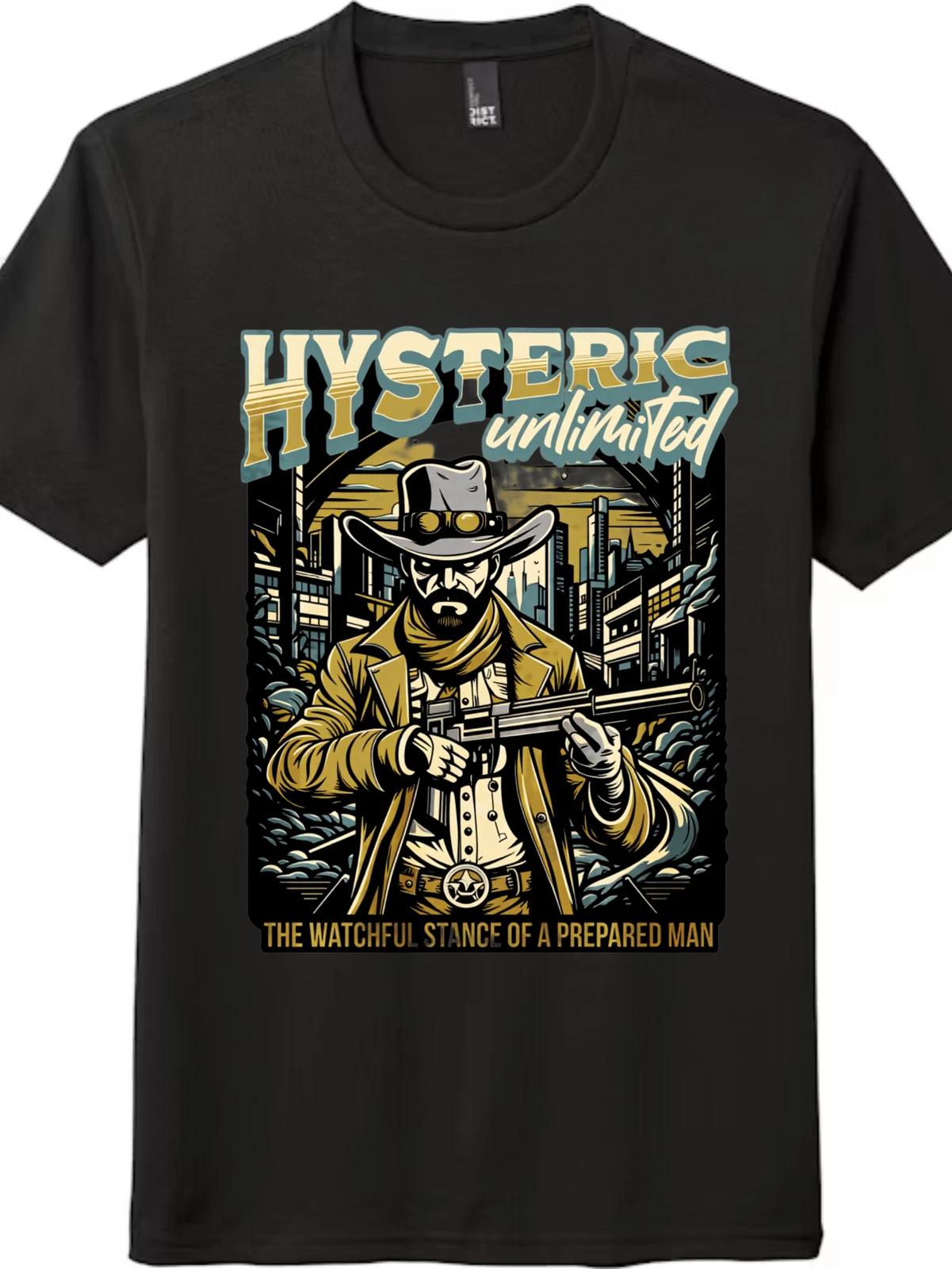 Hysteric Unlimited Western Cowboy Graphic T-Shirt Unisex Casual Tee XL