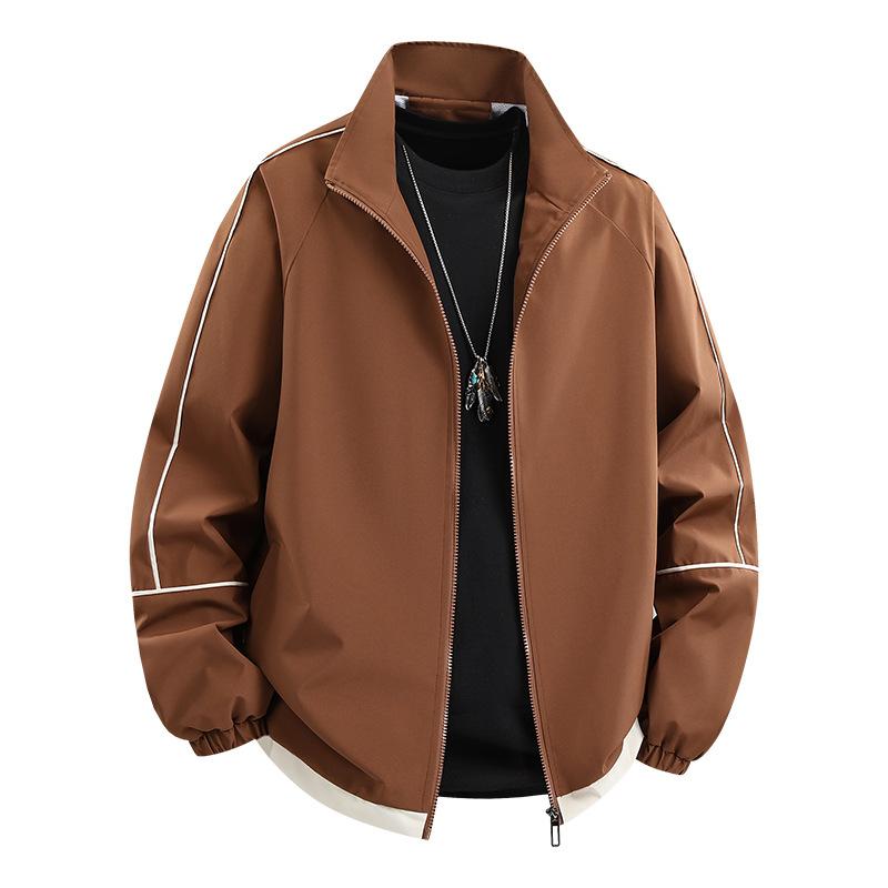 

Jacket Men s Stand-up Collar Autumn and Winter Men s Korean Style Slim Youth Versatile Outdoor Casual Versatile Top Jacket XS