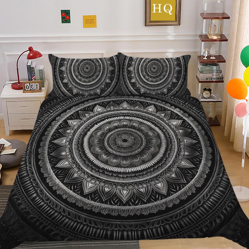 Seturi de lenjerie de pat Frumos Mandala Husă de pilota Moale Full Twin Dimensiune pentru Femei Set Pat de înaltă calitate Lenjerie de pat acasă