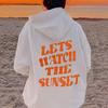 Women's Y2K Slogan Cotton Hoodie with Kangaroo Pocket