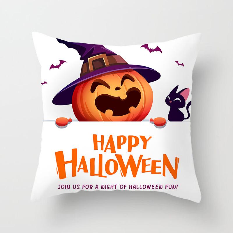 

Новая Хэллоуинская серия «Тыква-Ведьма», декоративная наволочка из флиса для домашней подушки, чехол для диванной подушки 45*45cm