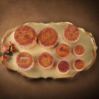 PVC Mooncake Model: Mid-Autumn Festival Green Bean Pastry Toy Prop