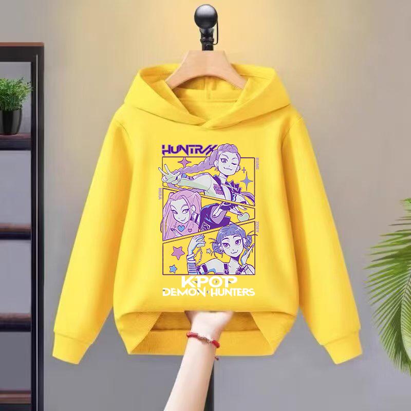Kpop Hexenjagd Kinderbekleidung, einschließlich Herren- und Damen-Frühlings- und Herbst-Hoodies und modische Sweatshirts 2025yeas