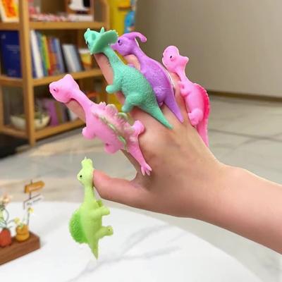 10Pcs Slingss Chicken Finger Toy for Kids Funny Mini Flying Rubber