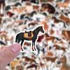 60Pcs Cute Cartoon Galloping Horse Graffiti Stickers Pvc Waterproof Horse Racing Stickers Notebook Luggage Decoration Decal Gift