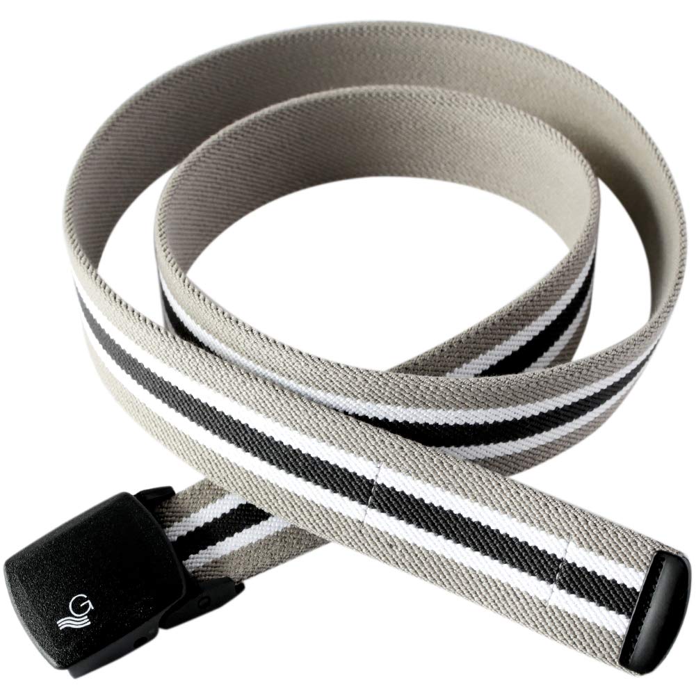 GEVAERT Black Buckle Center Made In GI Stretch Stretchable Fashionable Canvas Fabric Work Gray Belt, Line, Japan, Belt, Men's & Women's, Material,