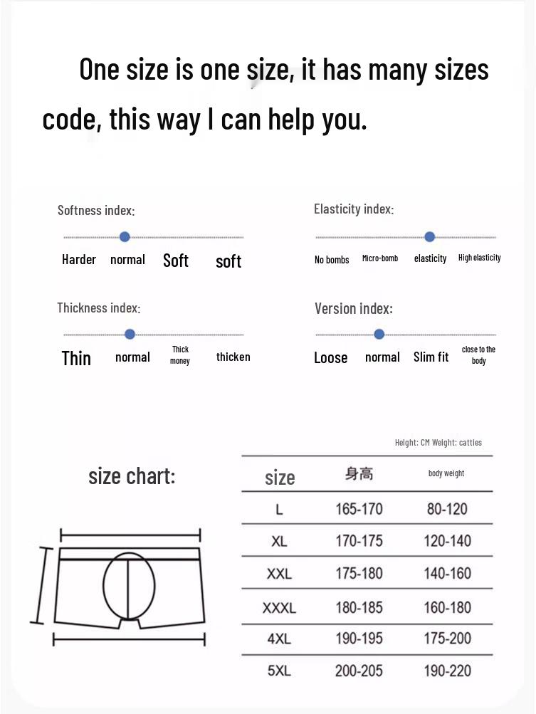 Mao Ren Men's Pure Cotton Antibacterial Boxer Briefs 3-Pack