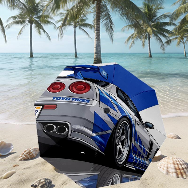Skyline GT Print Umbrella Automatic Opening/ Closing - Portable Foldable Design - Daily use for Travel/Outdoor - Gift for Birthday