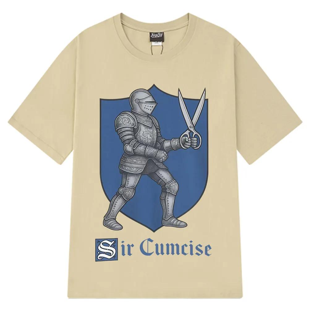 Herren Mode Sir Cumcise Harajuku Muster Gedruckt 100% Reine Baumwolle Kurzarm T-Shirt Hiphop Mode Freizeitkleidung