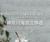 Chic Sea Wave Fusion Ceramic Dinner Plate Restaurant Hotel Grade Cold Dish Presentation