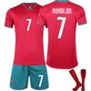 Set Maglia Casa Portogallo Coppa del Mondo: CR7 #7 & Bruno Fernandes #8, Kit da Calcio per Adulti e Bambini