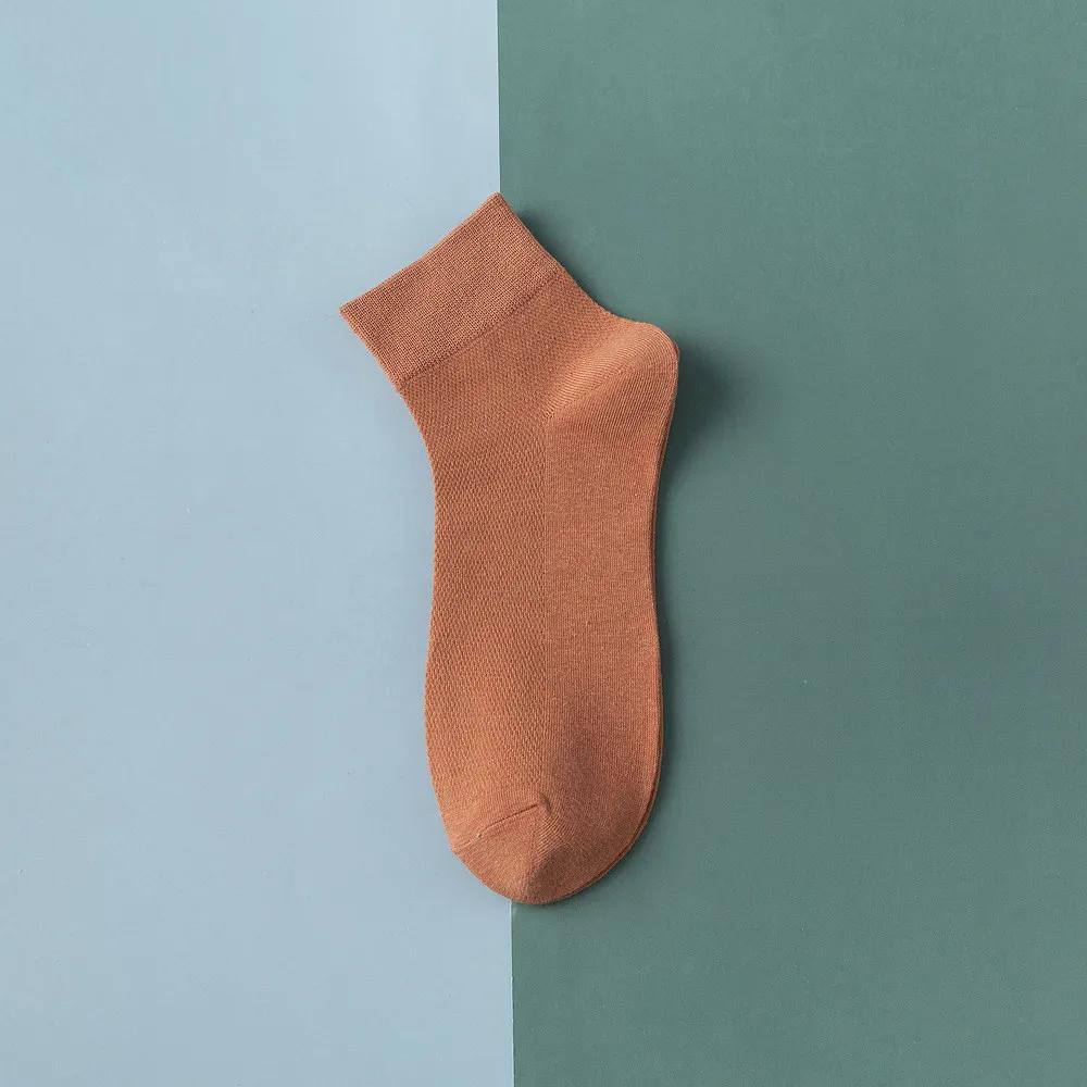 Cotton Solid Color Woman Socks Summer Thin Hollow Out Mesh Short Socks Soft Casual Breathable Fashion Harajuku Retro Ankle Socks