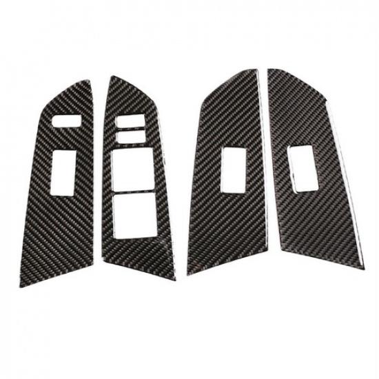 Fits Tundra 2014-2018 Carbon Fiber Interior Door Window Switch Cover Trim