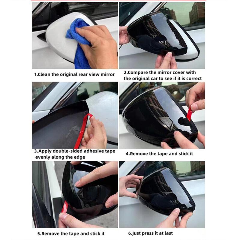 Car Styling For VW Volkswagen Golf 8 MK8 GTE GTD GTI R-Line ~ Side Rearview Mirror Cover Cap Trim With Horn Accessory