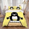 Cute Cartoon Penguin Print 3Pcs Bedding Set,Duvet Cover with 2 Bedro,Pillowcase Home Birthday Gift