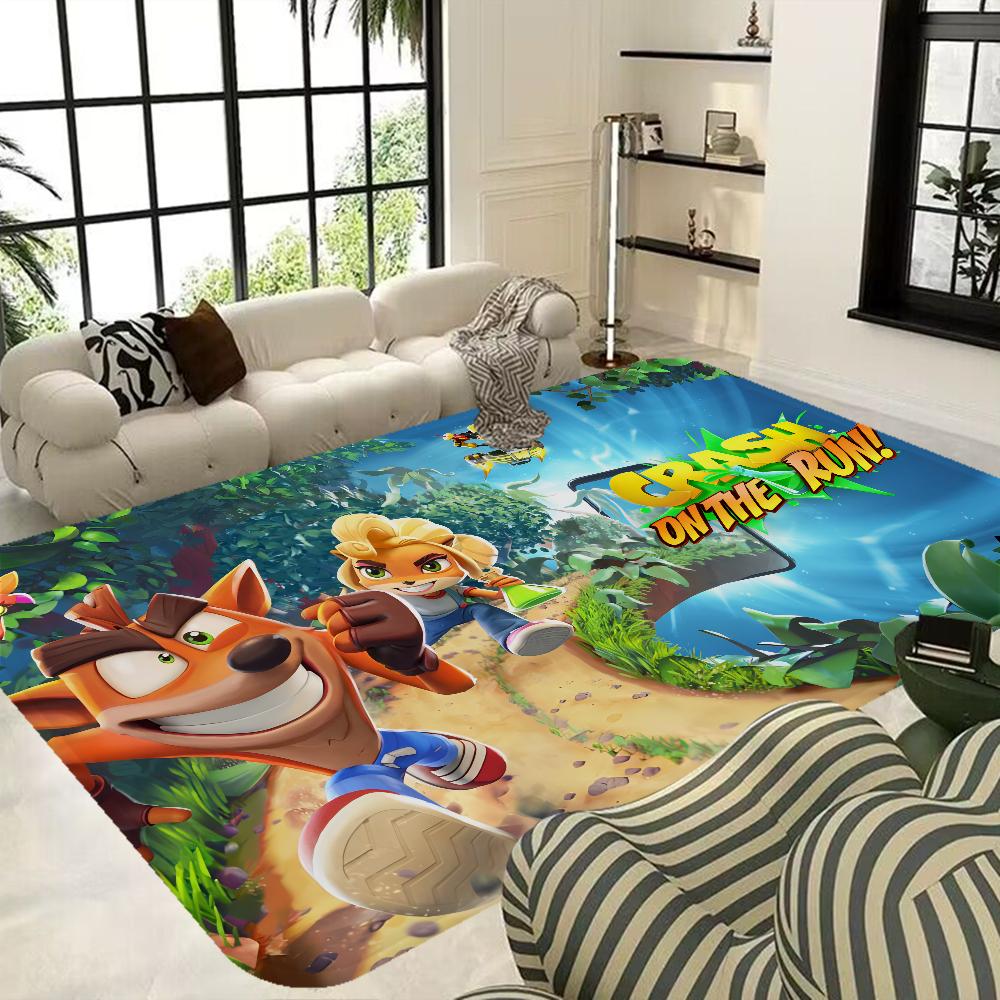 Crash Bandicoot Long Rugs Cheaper Anti-slip Modern Living Room Balcony Printed Bedside Area Rugs